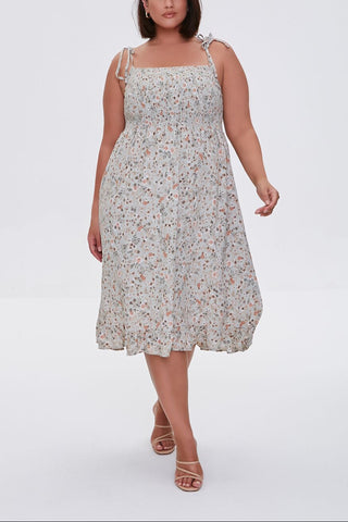 Plus Size Floral Print Dress