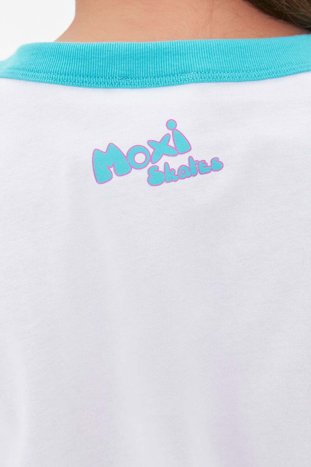  Forever 21 Plus Size Moxi Skates Ringer Tee - white multi - Bonton