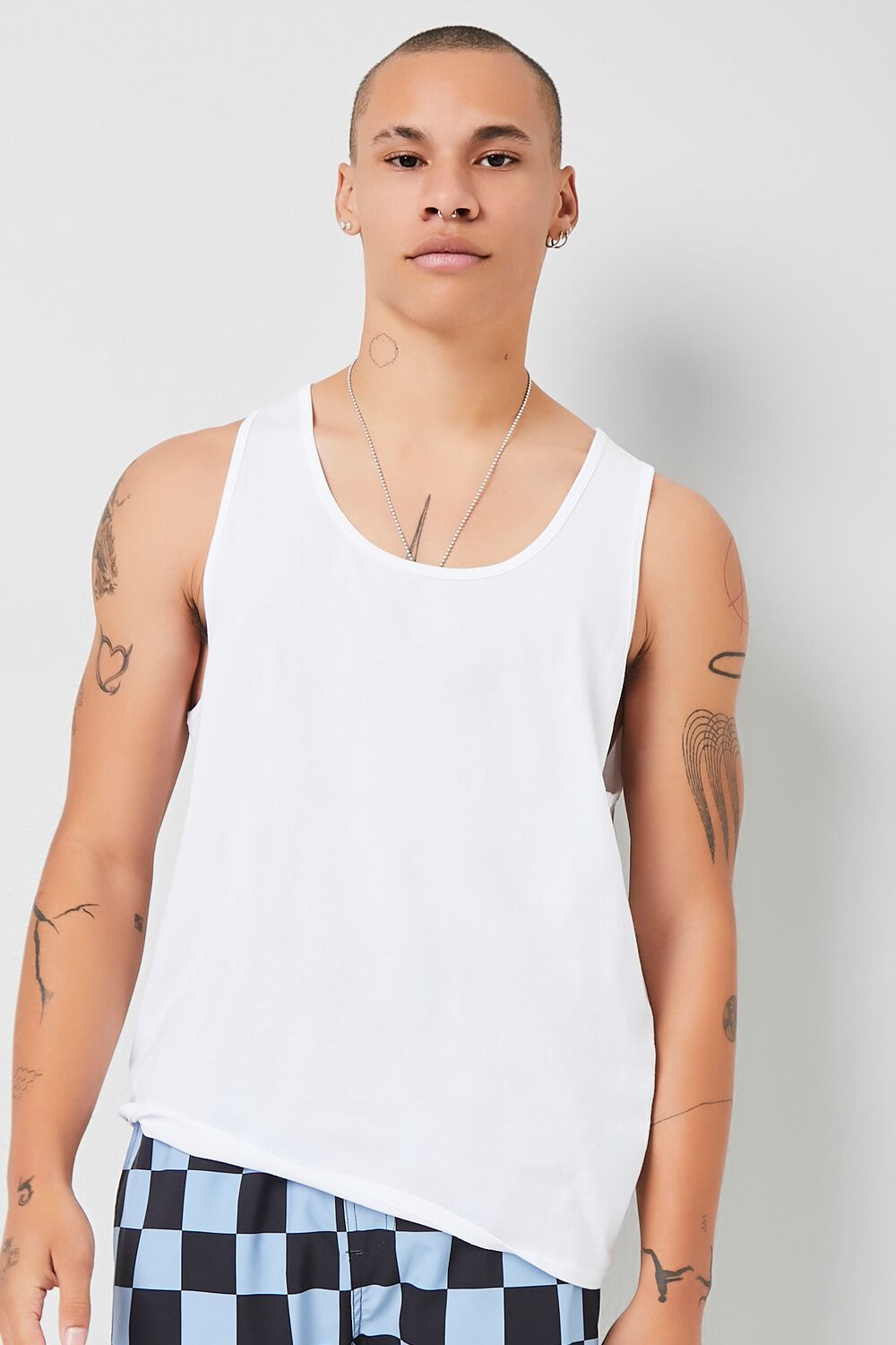  Forever 21 Basic Scoop-Neck Tank Top - black - Bonton