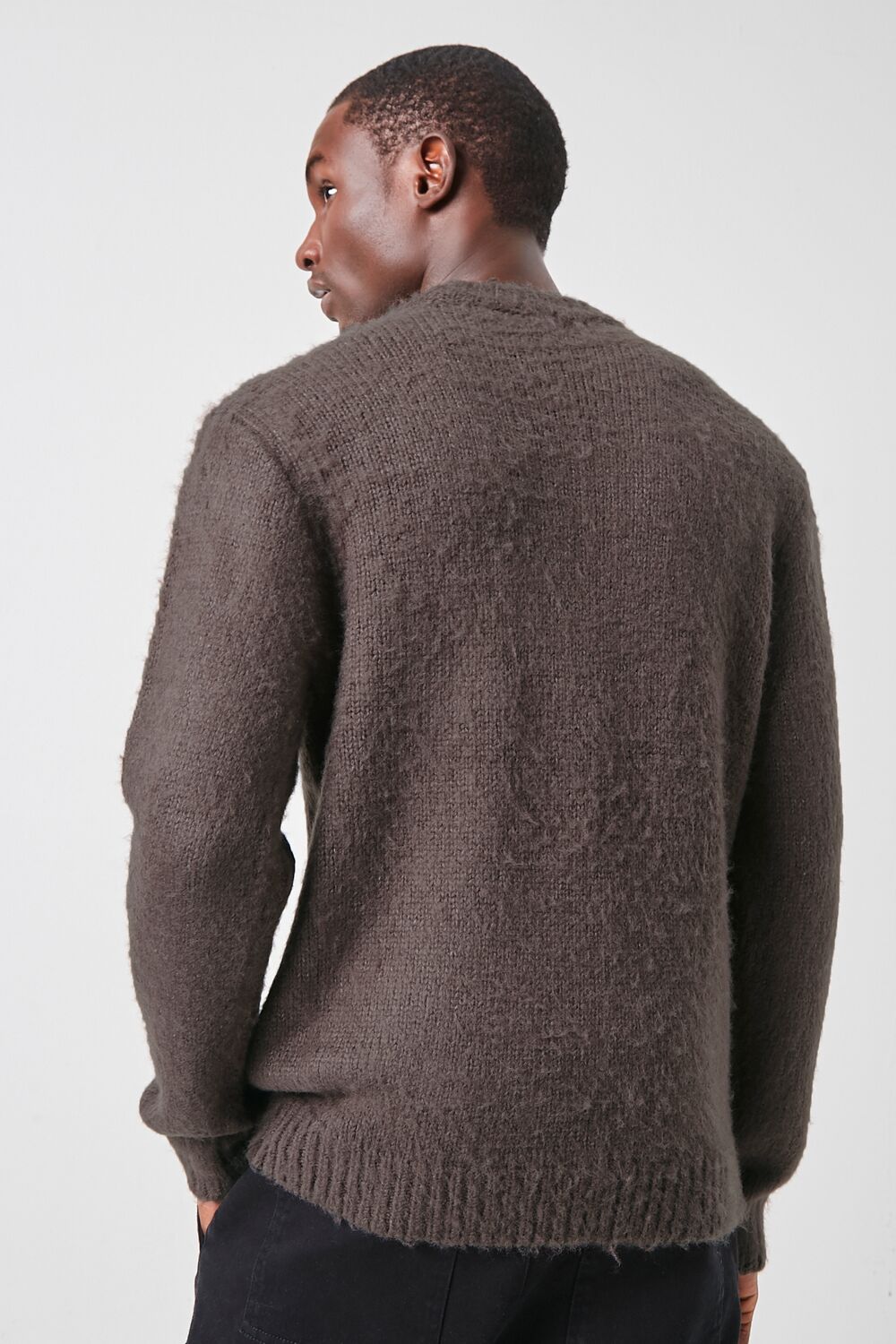  Forever 21 Brushed Purl Knit Sweater - taupe - Bonton