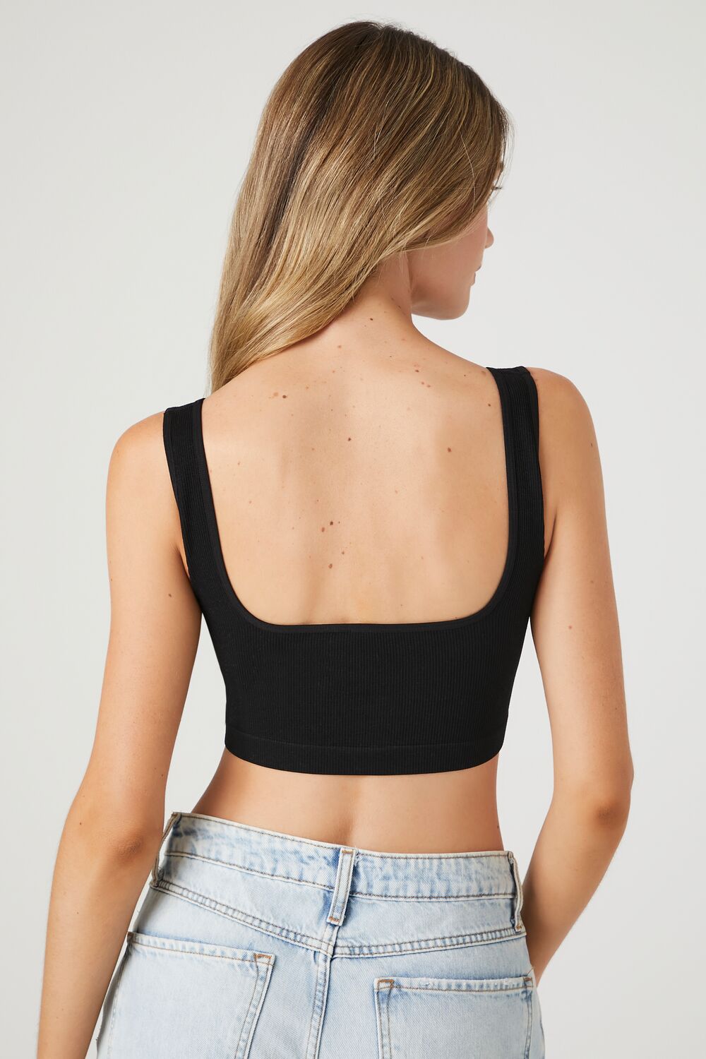  Forever 21 Ribbed Seamless Bralette - taupe - Bonton