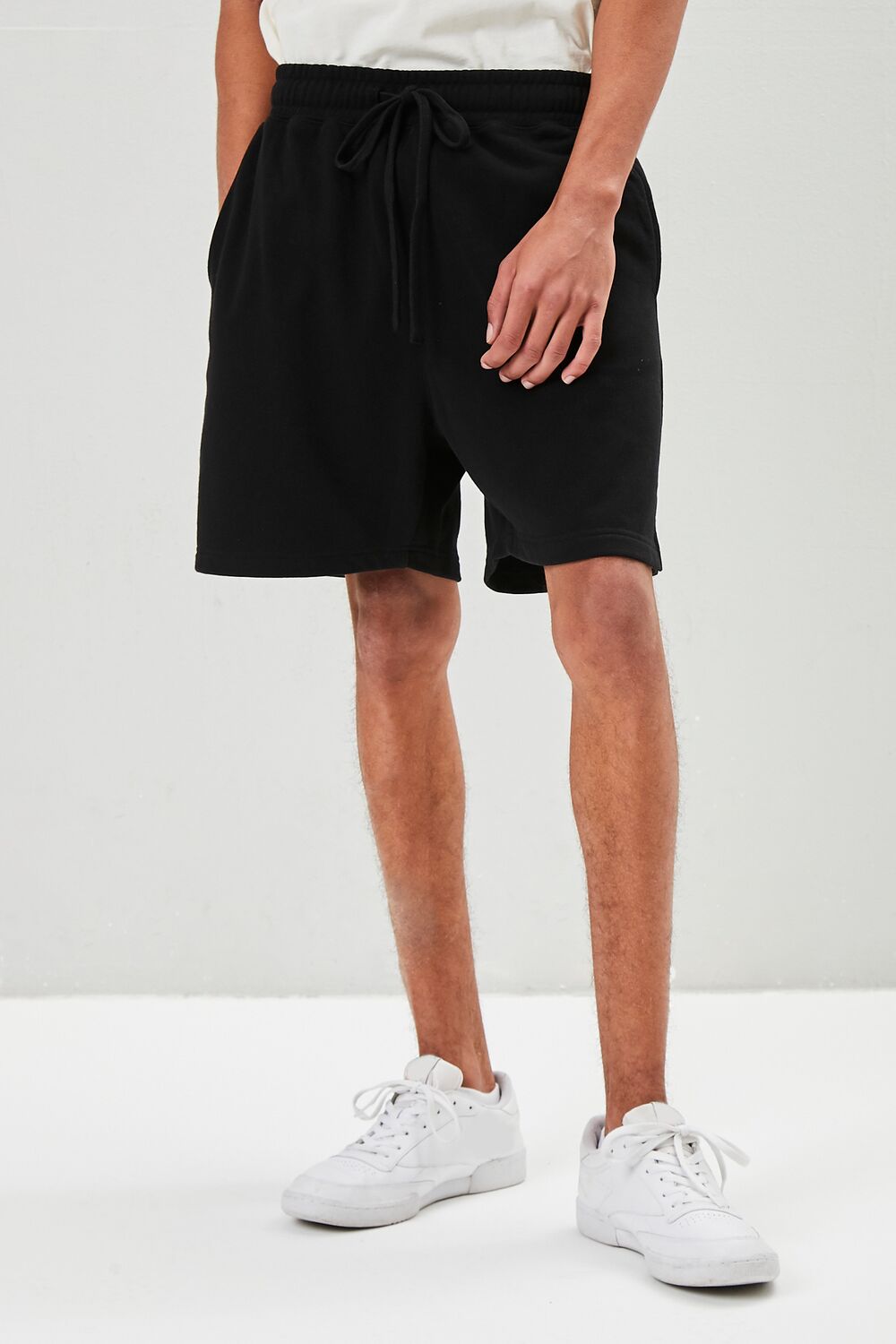  Forever 21 Basic Drawstring Shorts - black - Bonton