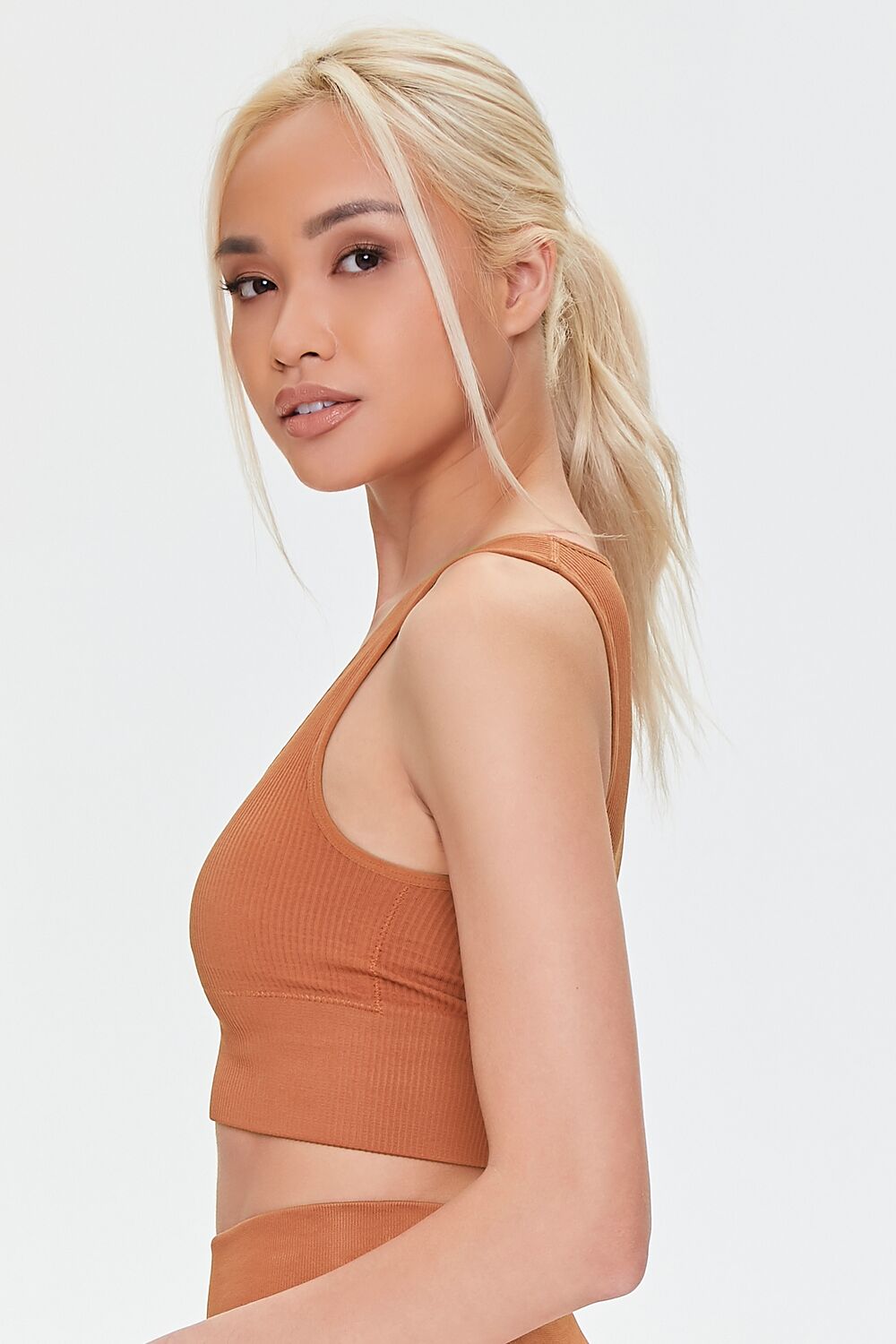  Forever 21 Seamless Longline Sports Bra - auburn - Bonton