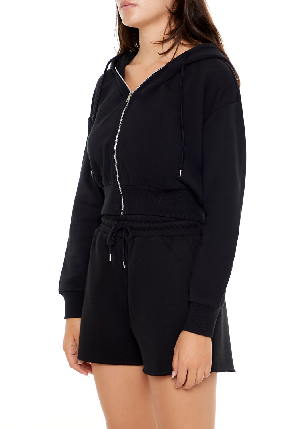  Forever 21 Basic Fleece Zip-Up Hoodie - heather grey - Bonton