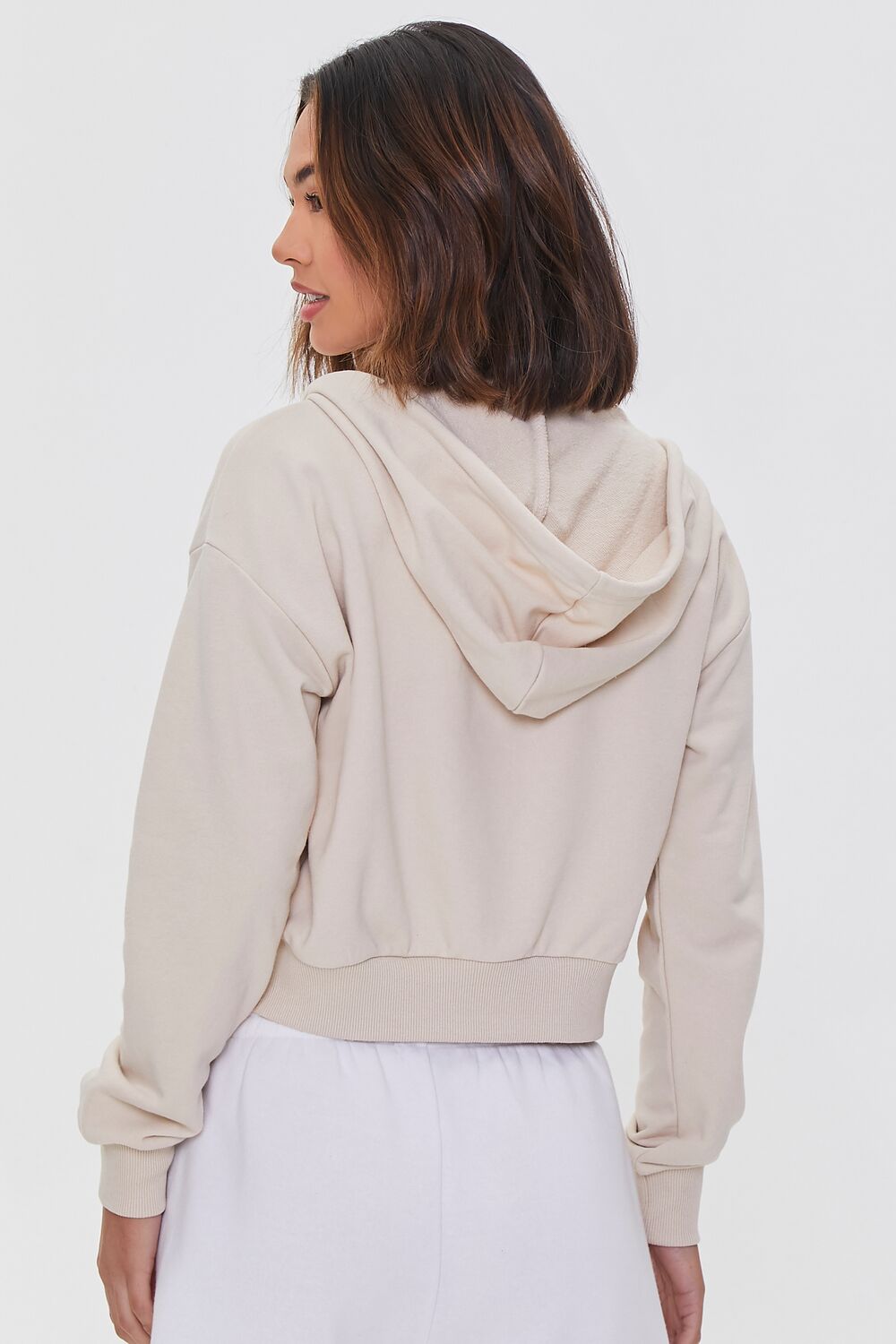  Forever 21 Basic Fleece Zip-Up Hoodie - heather grey - Bonton