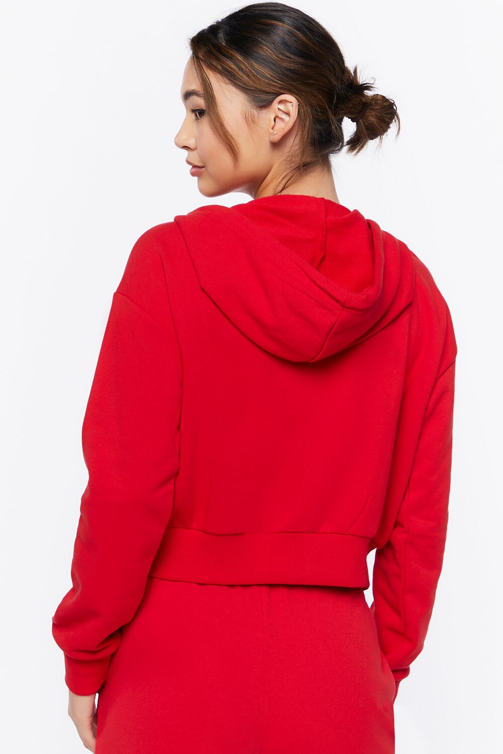  Forever 21 Basic Fleece Zip-Up Hoodie - heather grey - Bonton