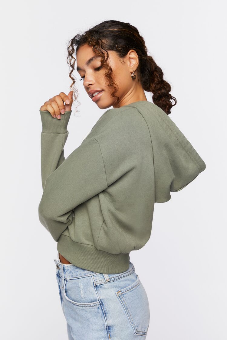  Forever 21 Basic Fleece Zip-Up Hoodie - heather grey - Bonton
