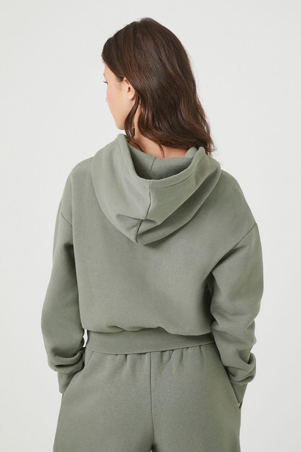  Forever 21 Basic Fleece Zip-Up Hoodie - heather grey - Bonton