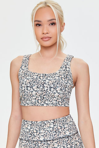 Ditsy Floral Longline Sports Bra