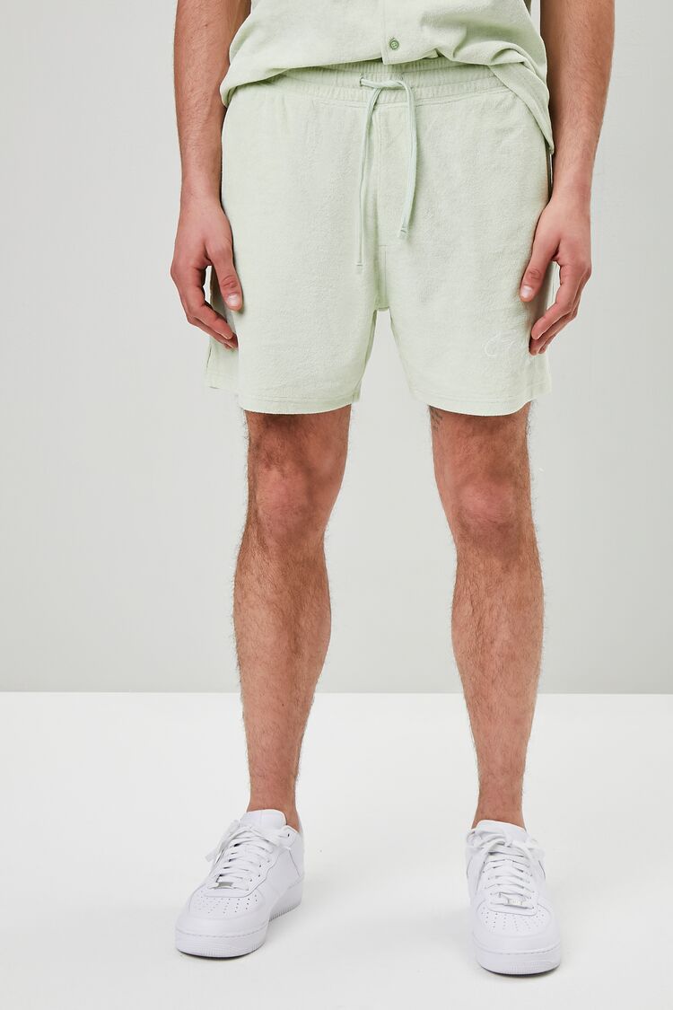  Forever 21 Embroidered Casbah Palace Shorts - mint-white - Bonton