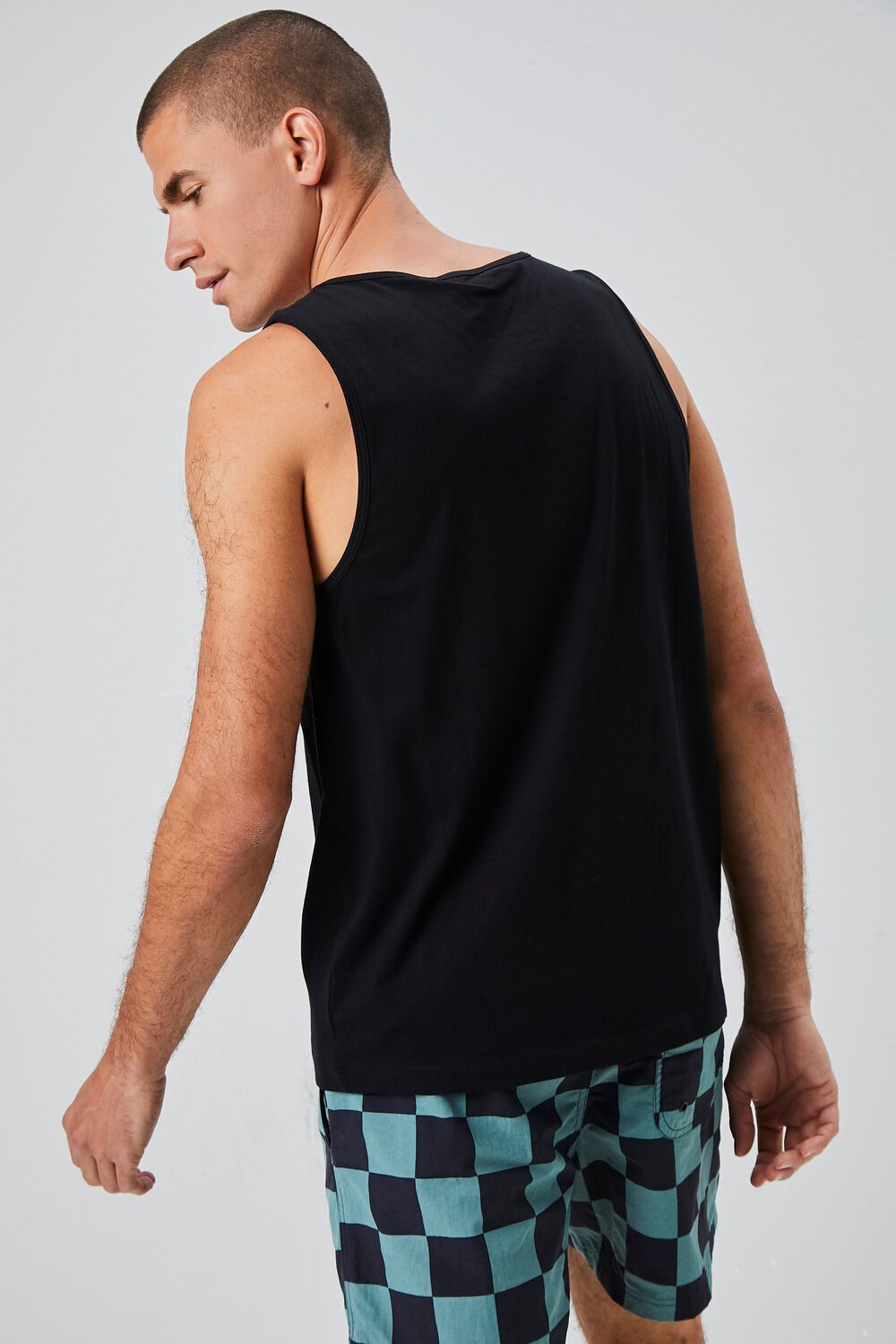  Forever 21 Basic Cotton Tank Top - black - Bonton