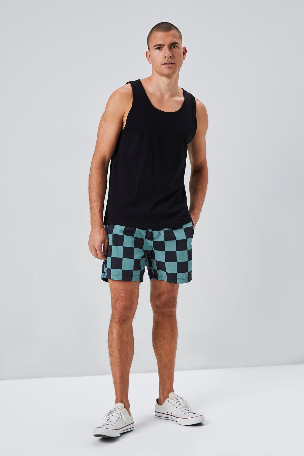  Forever 21 Basic Cotton Tank Top - black - Bonton
