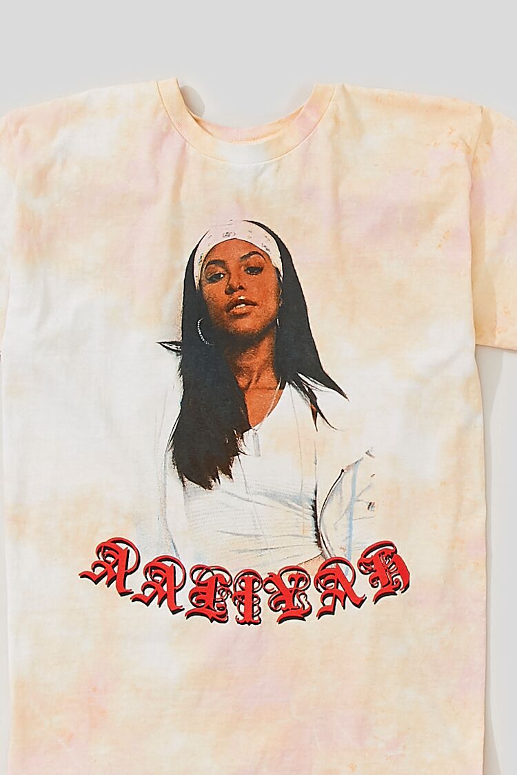  Forever 21 Aaliyah Graphic Tie-Dye Tee - orange multi - Bonton
