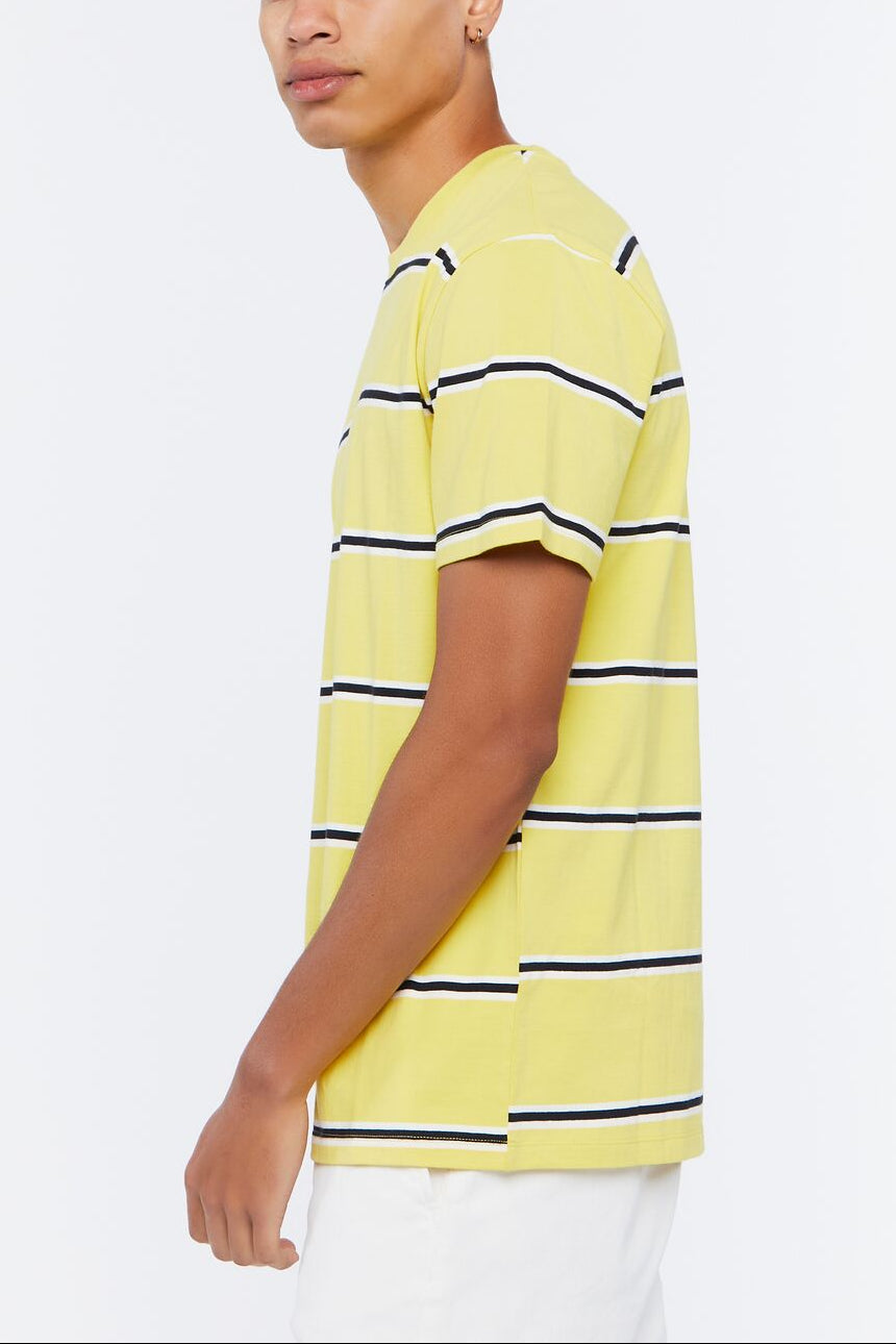  Forever 21 Striped Crew Tee - purple multi - Bonton