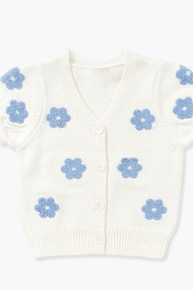  Forever 21 Girls Floral Cardigan Sweater (Kids) - white multi - Bonton