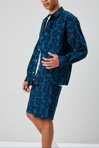 Tropical Floral Print Jacket
