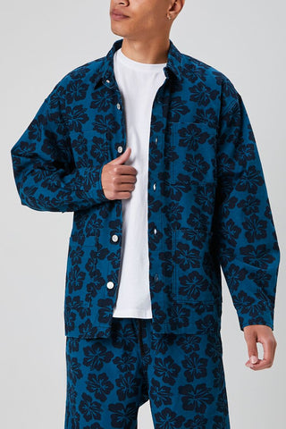 Tropical Floral Print Jacket