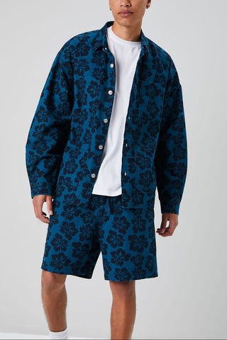 Tropical Floral Print Jacket