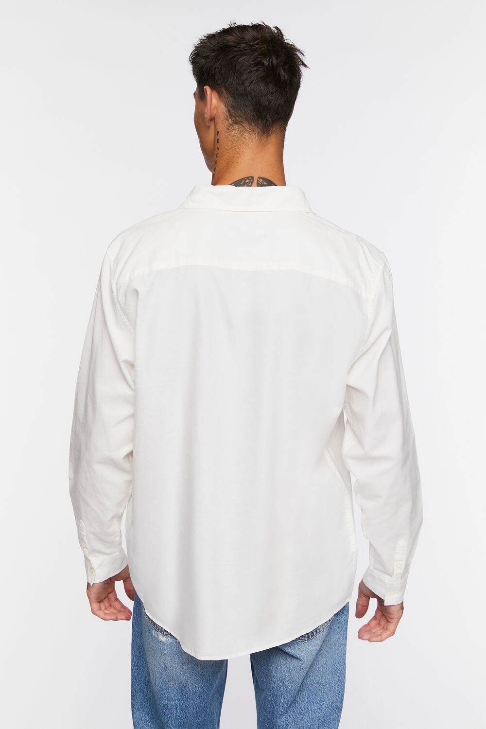  Forever 21 Cotton Button-Up Shirt - white - Bonton