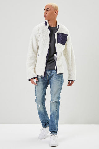 Faux Shearling Zip-Up Jacket