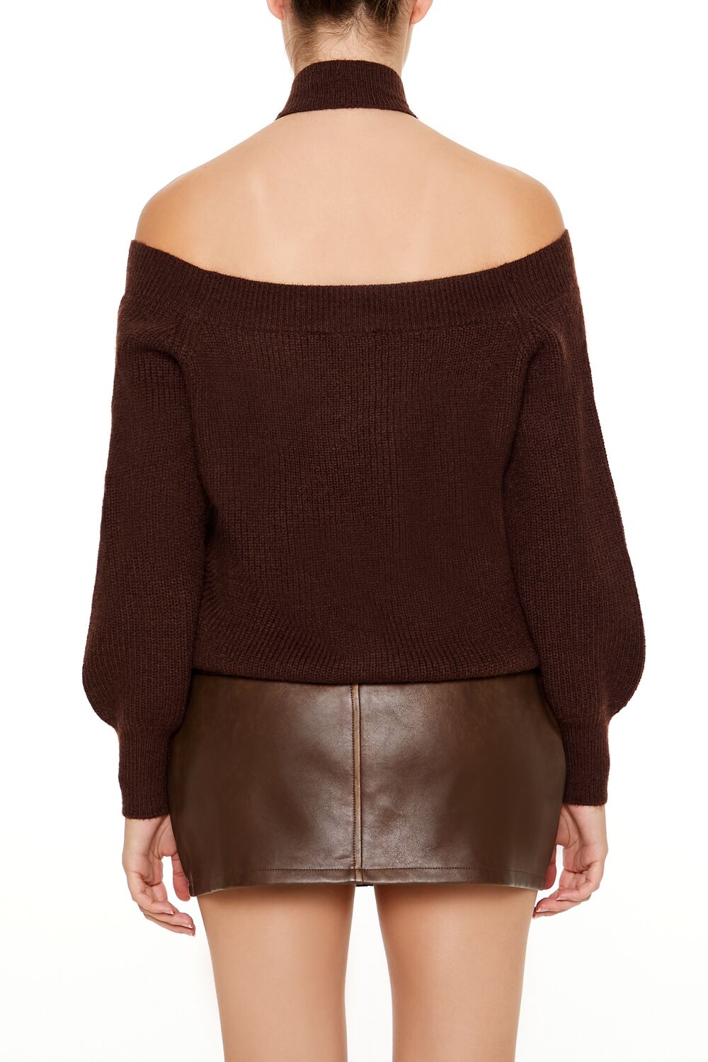  Forever 21 Crisscross Off-the-Shoulder Sweater - white - Bonton