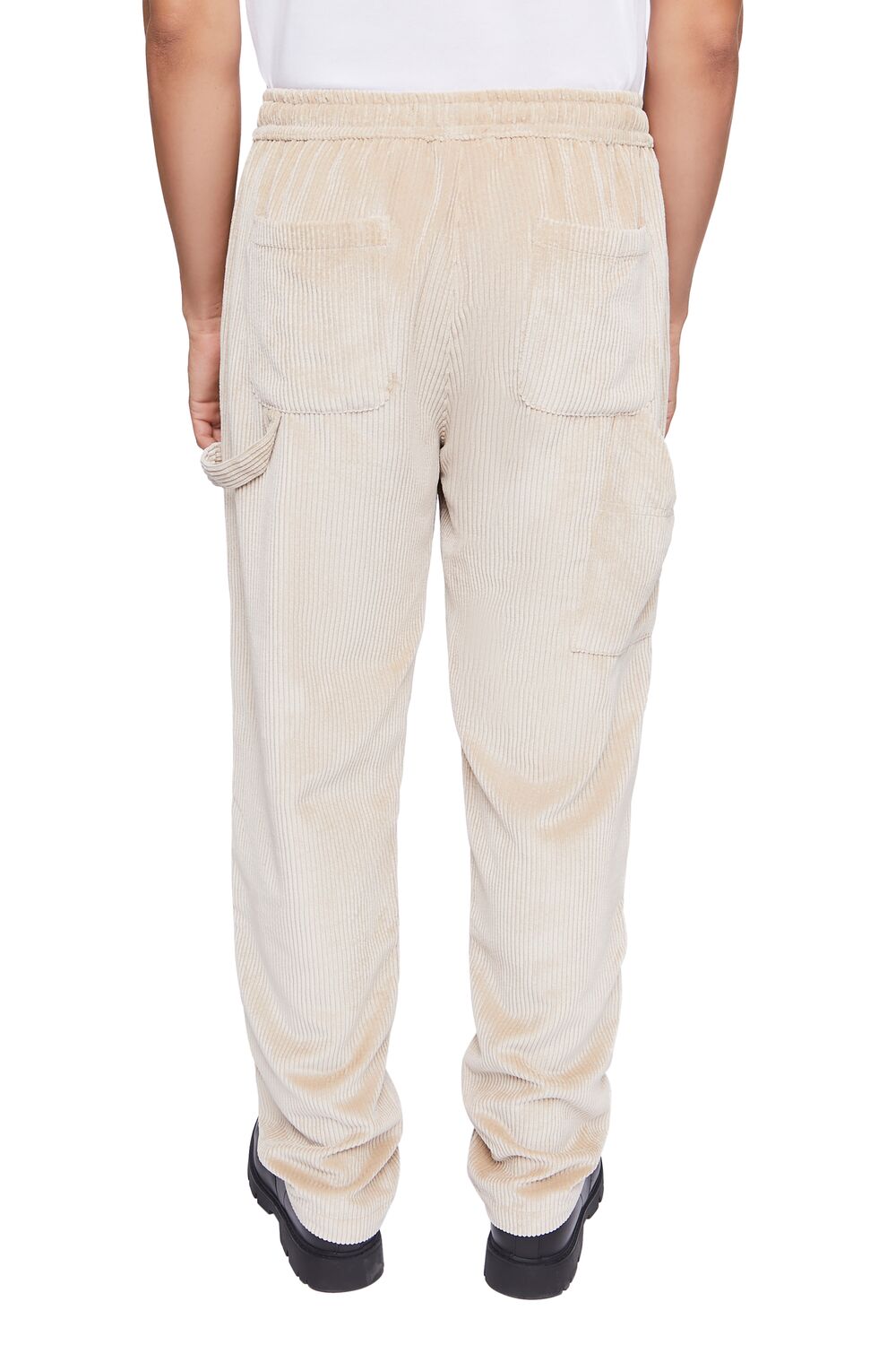  Forever 21 Ribbed Drawstring Pants - taupe - Bonton
