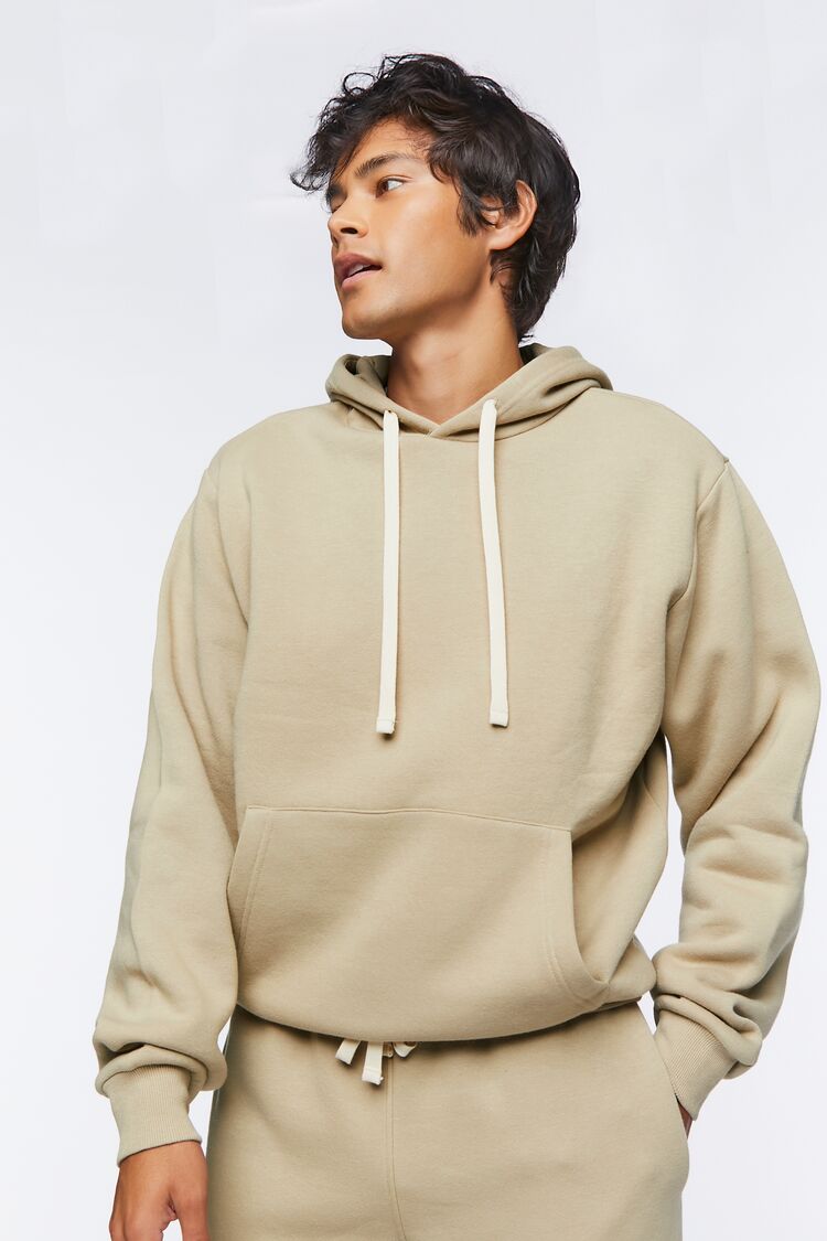  Forever 21 Basic Drawstring Hoodie - dark brown - Bonton