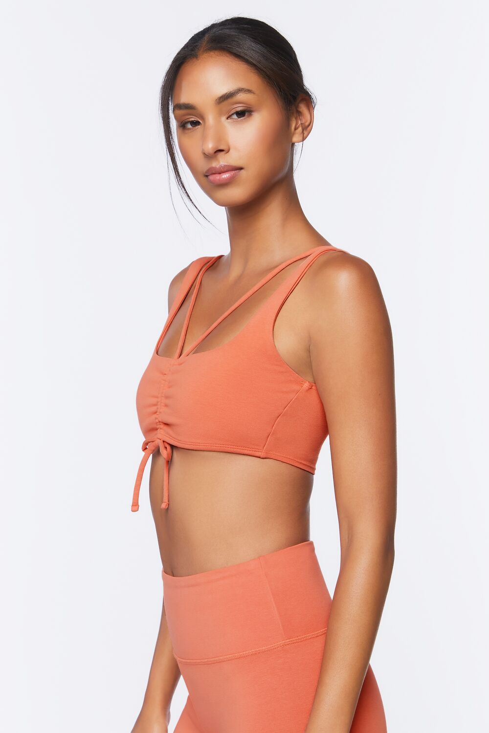  Forever 21 Drawstring Sports Bra - powder pink - Bonton