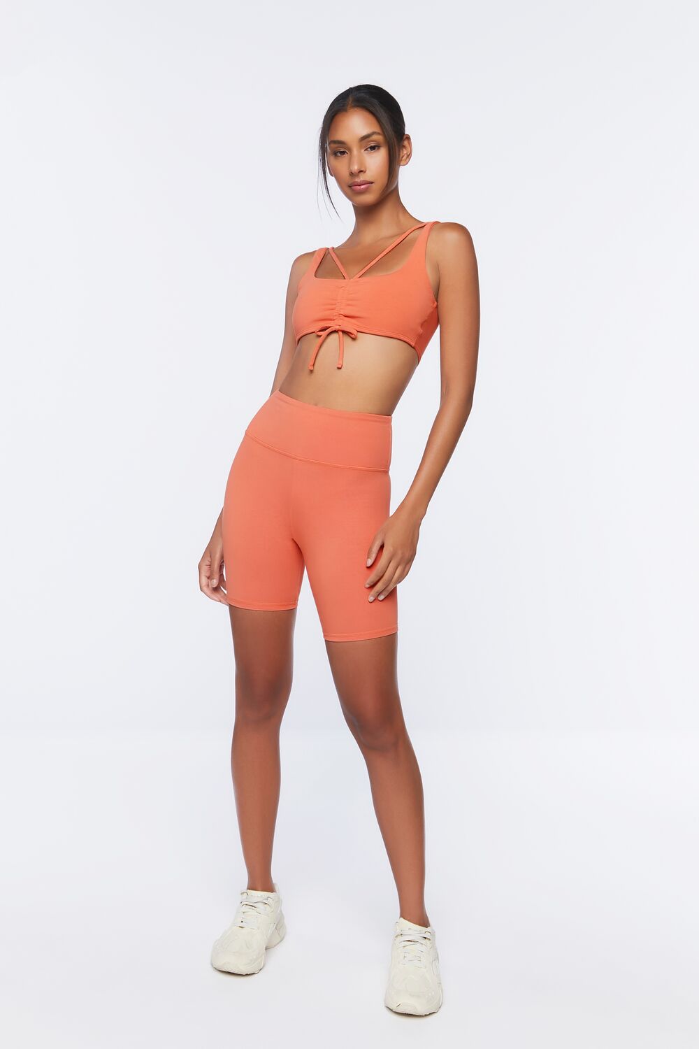  Forever 21 Drawstring Sports Bra - powder pink - Bonton