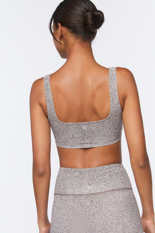 Ruched Drawstring Sports Bra