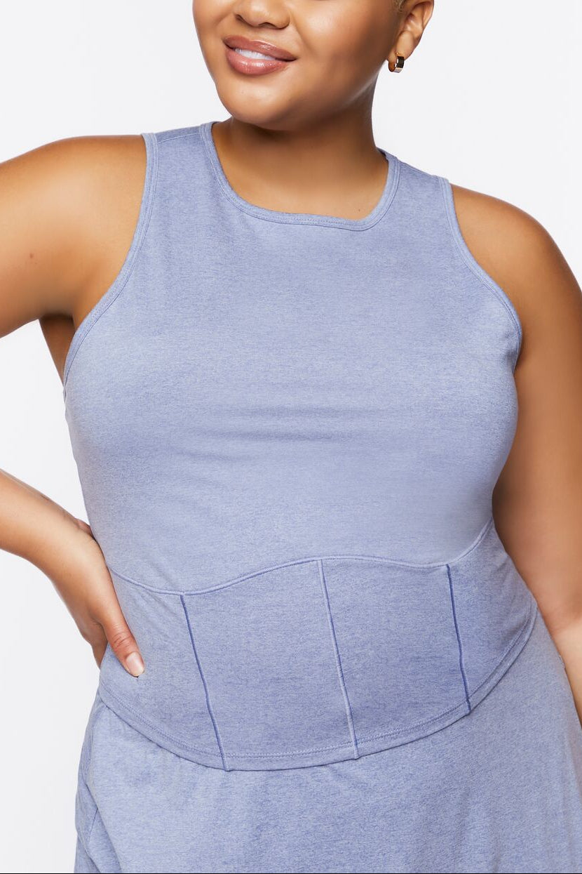  Forever 21 Plus Size Active Cropped Tank Top - black - Bonton