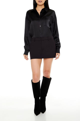 Oversized Satin Shirt