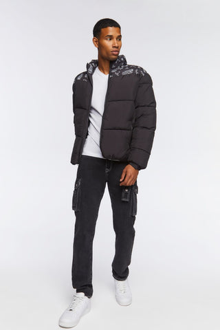 Paisley Print Puffer Jacket