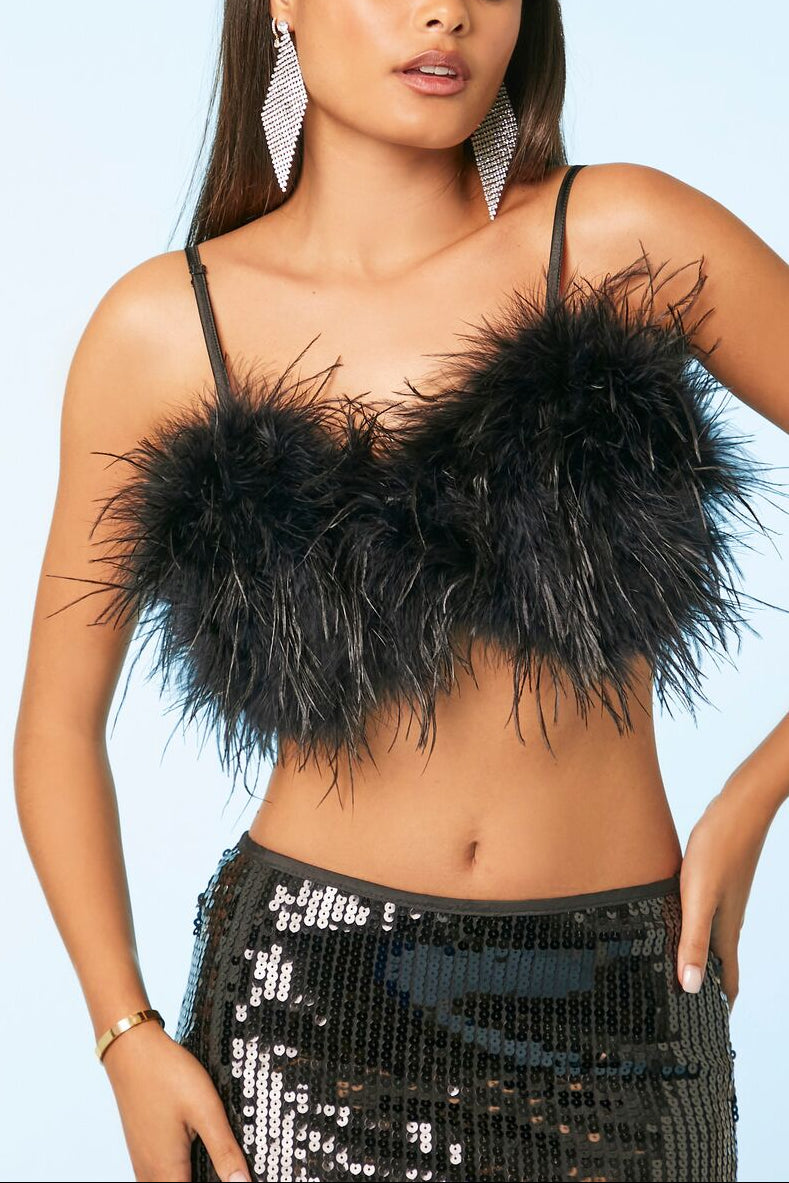  Forever 21 Feather Cropped Cami - emerald - Bonton