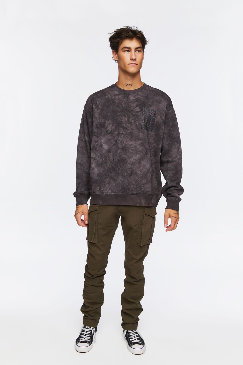  Forever 21 Hope For The Best Acid Wash Pullover - black black - Bonton