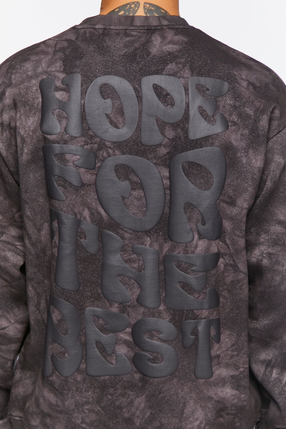  Forever 21 Hope For The Best Acid Wash Pullover - black black - Bonton