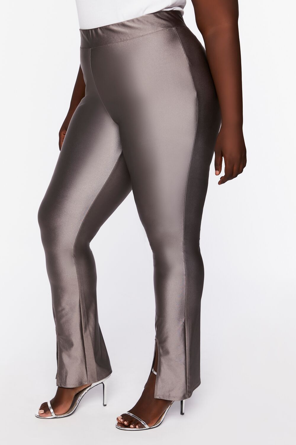  Forever 21 Plus Size Split Hem Leggings - grey - Bonton