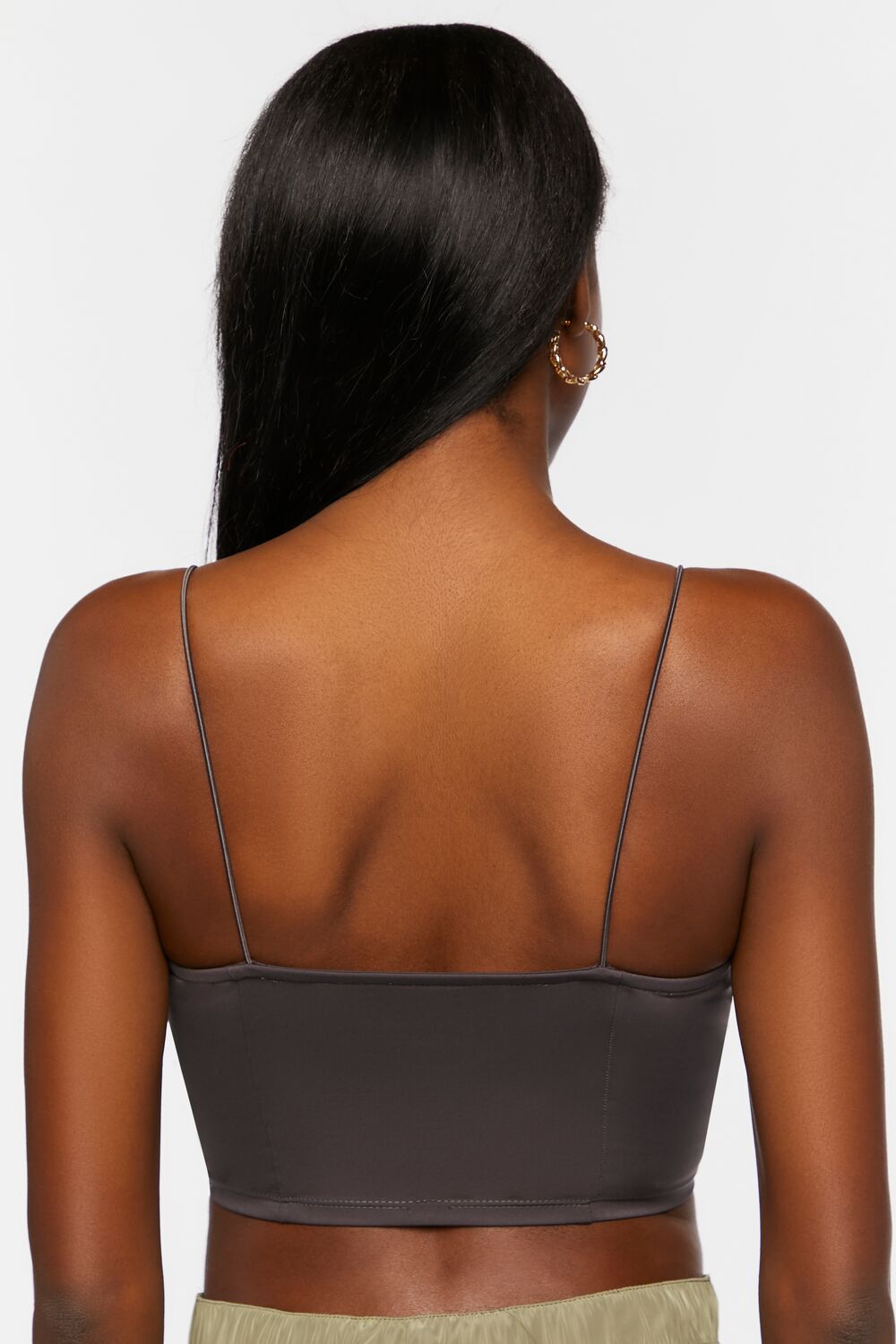  Forever 21 Bustier Crop Top - charcoal - Bonton