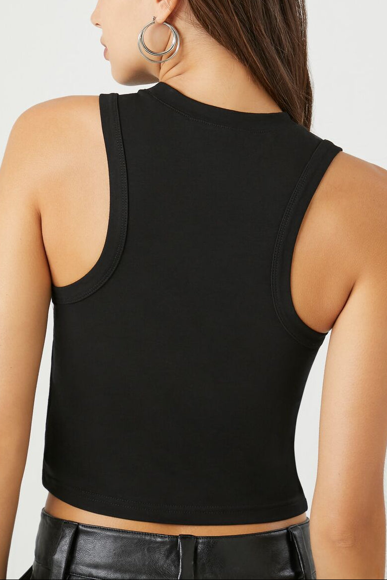  Forever 21 Rhinestone Bustier Tank Top - white - Bonton