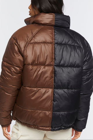 Colorblock Puffer Jacket