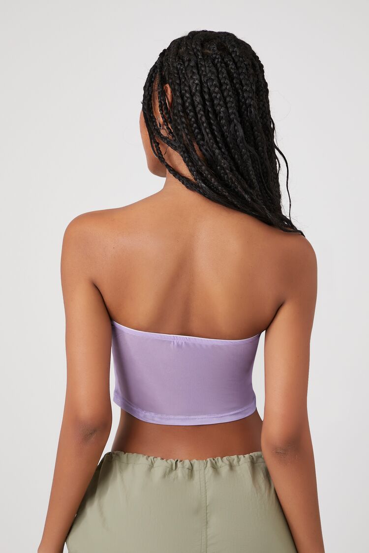  Forever 21 Butterfly Cropped Tube Top - brown - Bonton