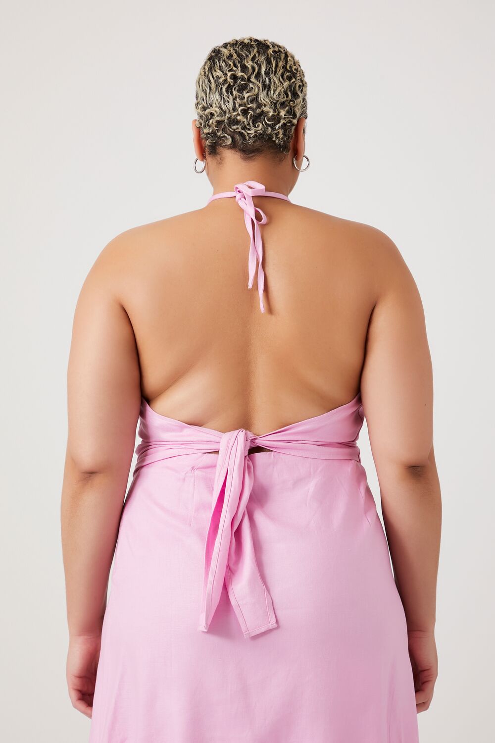  Forever 21 Plus Size Knotted Halter Top - dawn pink - Bonton
