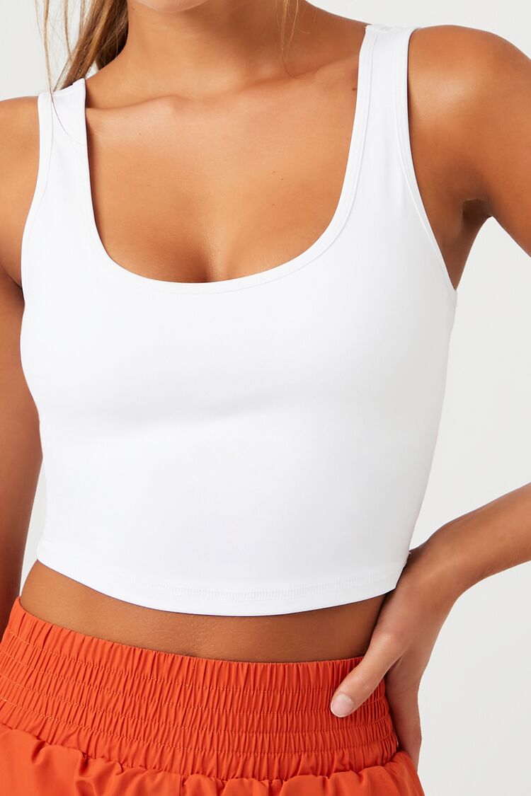 Forever 21 Longline Sports Bra - white - Bonton