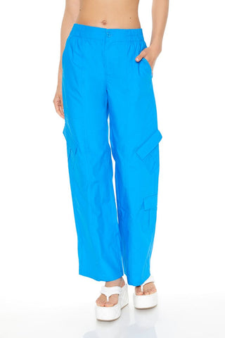Mid-Rise Straight-Leg Cargo Pants