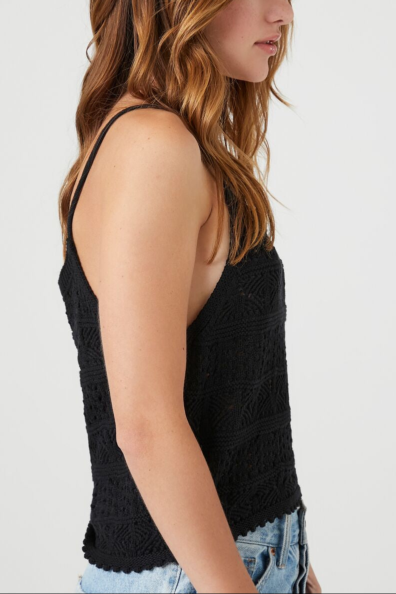  Forever 21 Sweater-Knit Cami - black - Bonton