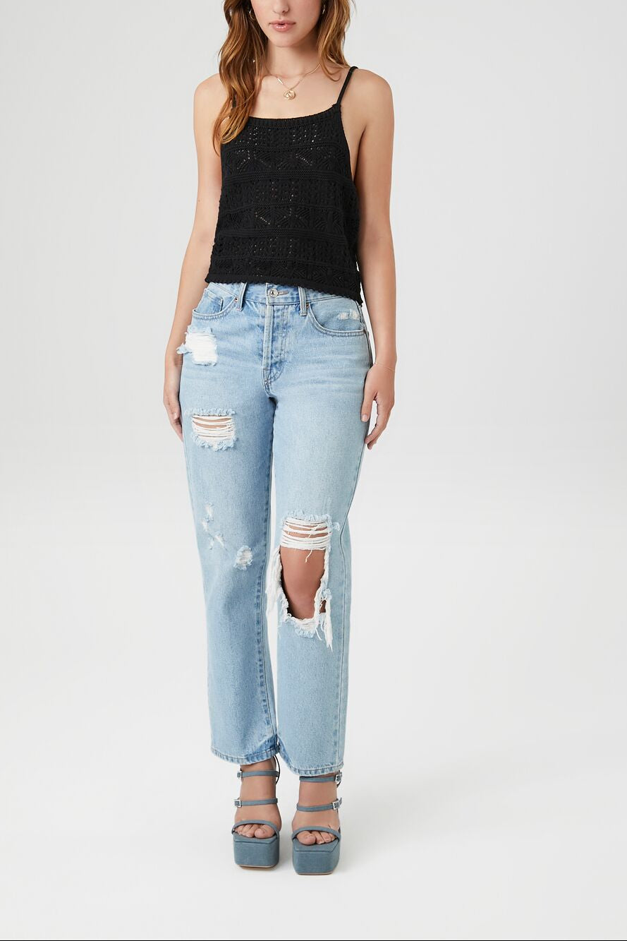  Forever 21 Sweater-Knit Cami - black - Bonton