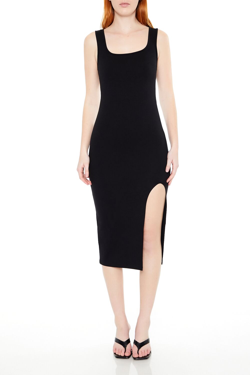  Forever 21 Ponte Knit Midi Tank Dress - cream - Bonton