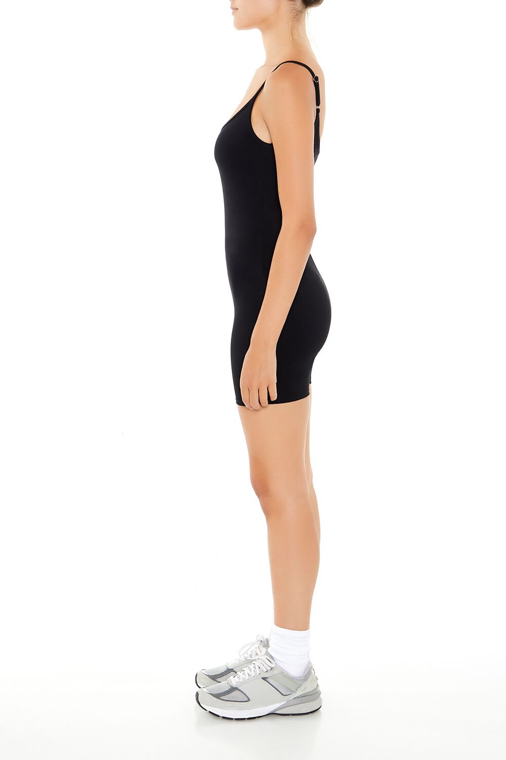  Forever 21 Fitted Scoop-Neck Romper - heather-grey - Bonton