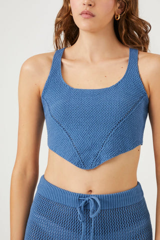 Sweater-Knit Crochet Tank Top