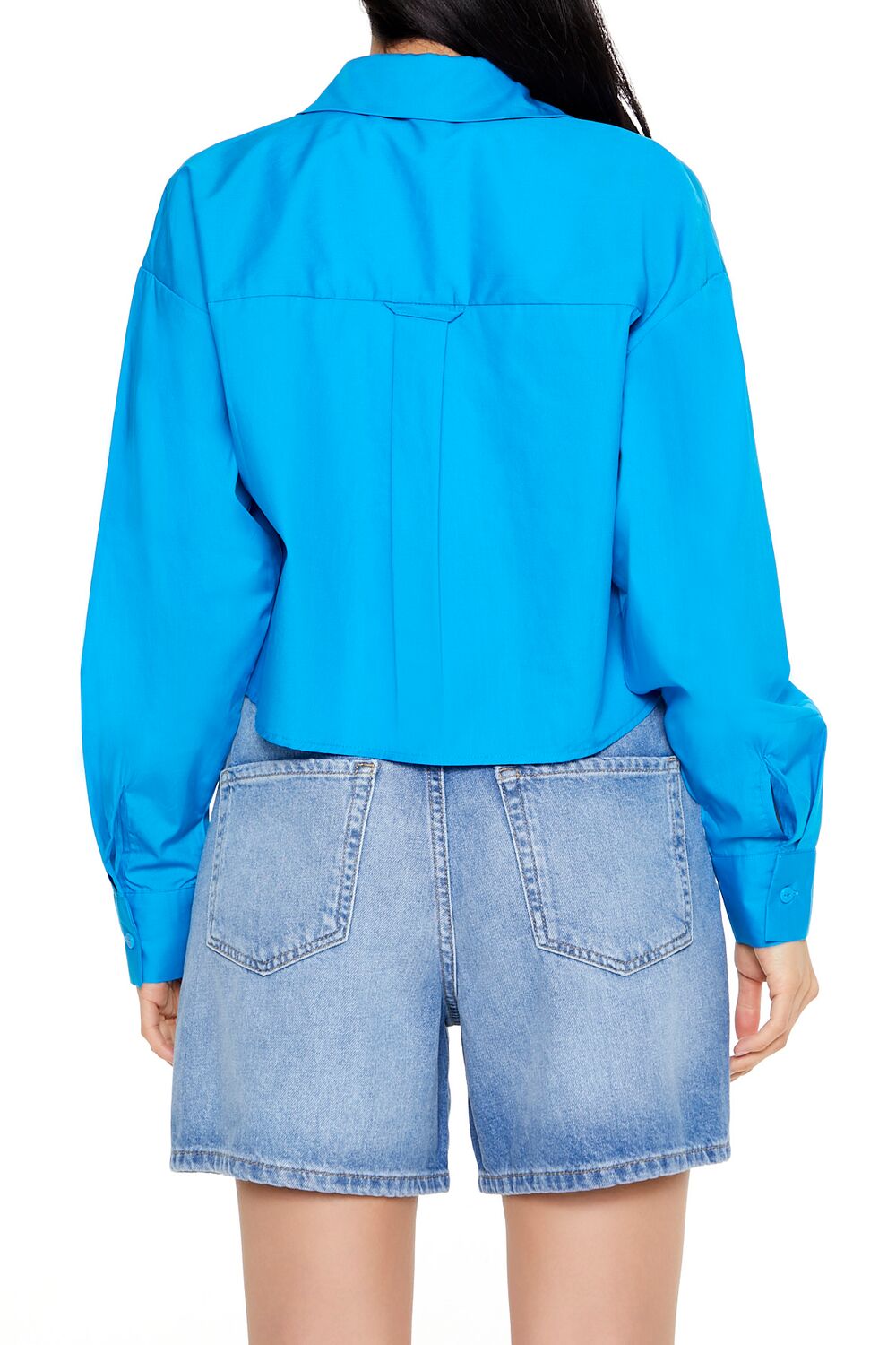  Forever 21 Cotton Long-Sleeve Shirt - blue - Bonton